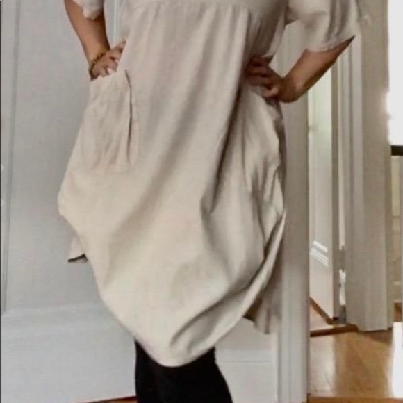 Boho Black Linen Dress - Picture 4 of 6